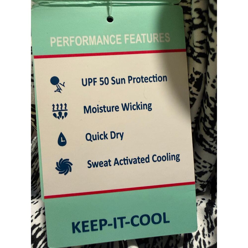 Reel Legends Keep It Cool Performance Dress, Black Textured Palms, Large, NWT - Picture 10 of 10